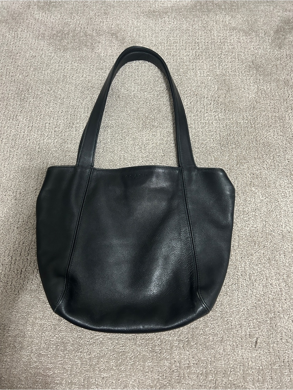 COACH New York No.M8 Z-4181 women Black Leather Purse 10x7x3"